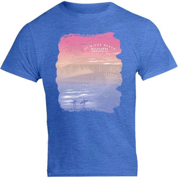 St Kilda Beach Melbourne Gradient - Unisex Tee - Graphic Tees Australia