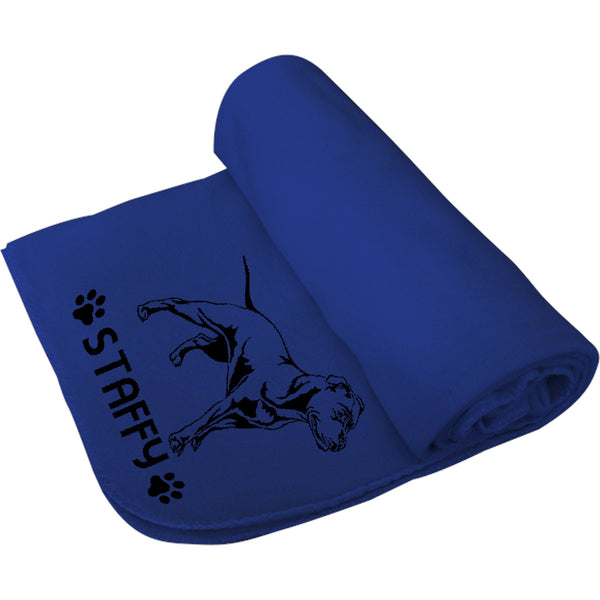 Staffy - Polar Fleece Blanket - Graphic Tees Australia