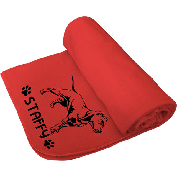 Staffy - Polar Fleece Blanket - Graphic Tees Australia