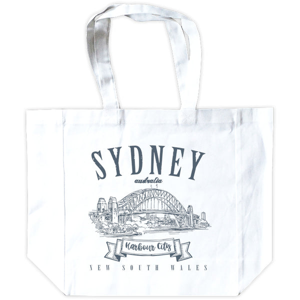 Sydney Australia Vintage mono - Shopping Bag - Graphic Tees Australia