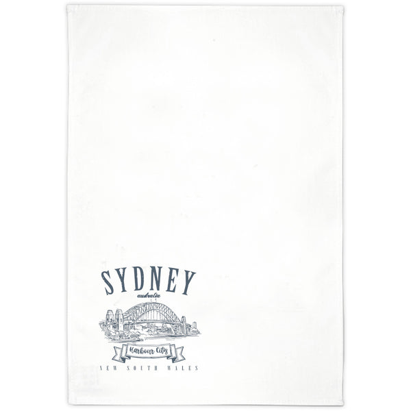 Sydney Australia Vintage mono - Tea Towel - Graphic Tees Australia