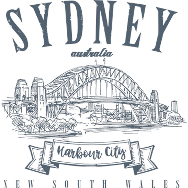Sydney Australia Vintage mono - Ladies Slim Fit Tee - Graphic Tees Australia