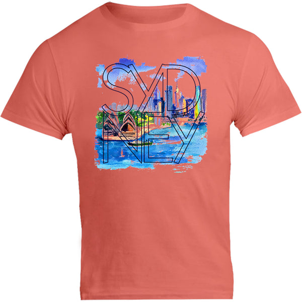 Sydney Painted Scenic Skyline - Unisex Tee - Graphic Tees Australia