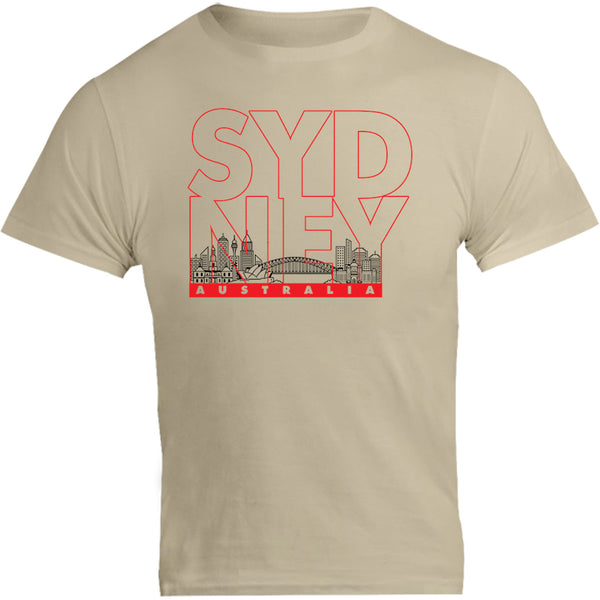 Sydney Type Outline Skyline - Unisex Tee - Graphic Tees Australia