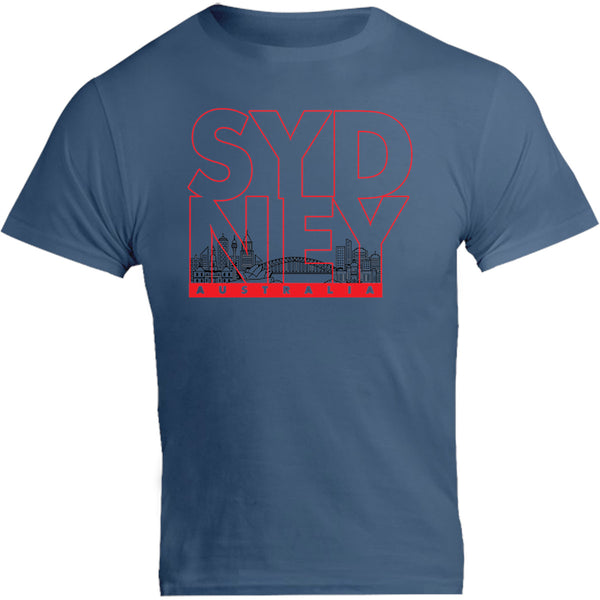 Sydney Type Outline Skyline - Unisex Tee - Graphic Tees Australia