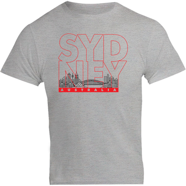 Sydney Type Outline Skyline - Unisex Tee - Graphic Tees Australia
