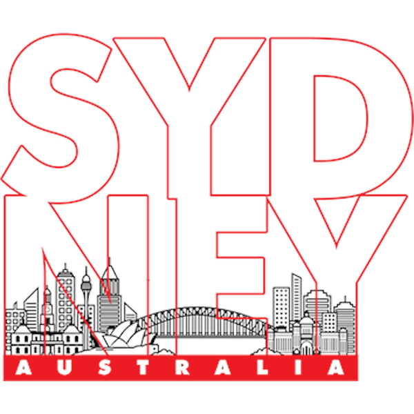 Sydney Type Outline Skyline - Unisex Tee - Graphic Tees Australia