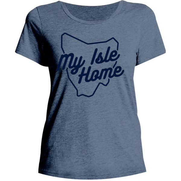 Tasmania My Isle Home - Ladies Relaxed Fit Tee - Graphic Tees Australia
