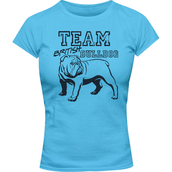 Team British Bulldog - Ladies Slim Fit Tee - Graphic Tees Australia