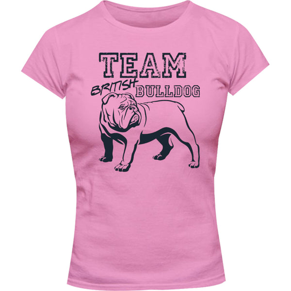 Team British Bulldog - Ladies Slim Fit Tee - Graphic Tees Australia