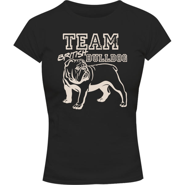 Team British Bulldog - Ladies Slim Fit Tee - Graphic Tees Australia