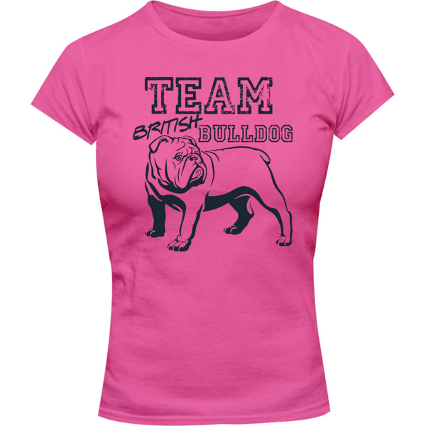 Team British Bulldog - Ladies Slim Fit Tee - Graphic Tees Australia