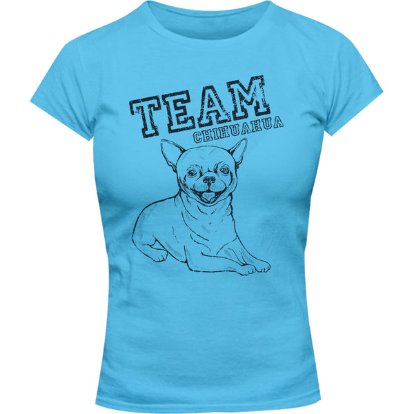 Team Chihuahua - Ladies Slim Fit Tee - Graphic Tees Australia