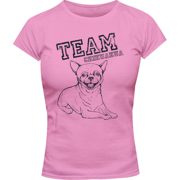 Team Chihuahua - Ladies Slim Fit Tee - Graphic Tees Australia