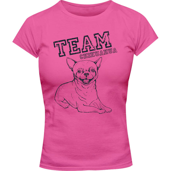Team Chihuahua - Ladies Slim Fit Tee - Graphic Tees Australia