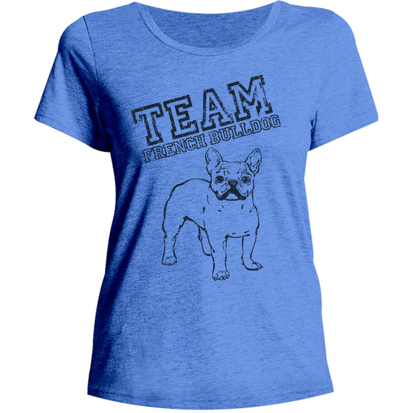 Team French Bulldog - Ladies Relaxed Fit Tee - Graphic Tees Australia