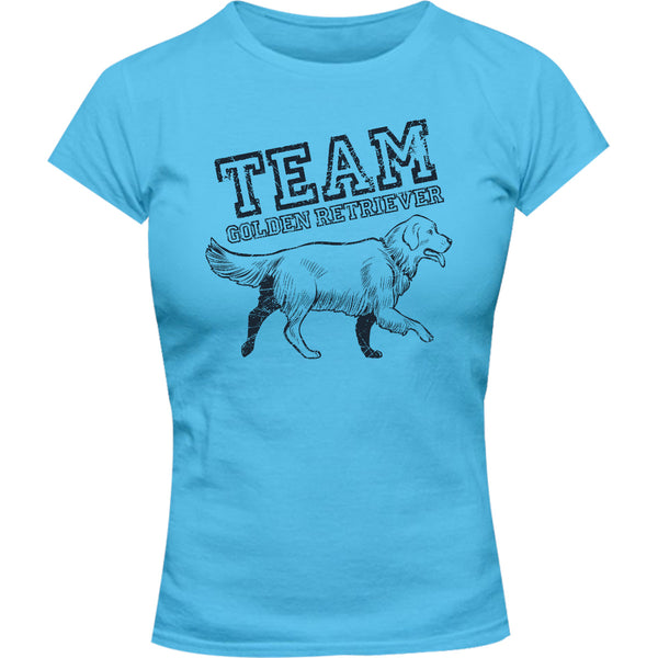 Team Golden Retriever - Ladies Slim Fit Tee - Graphic Tees Australia