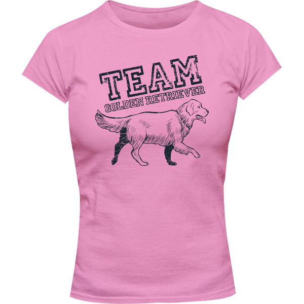 Team Golden Retriever - Ladies Slim Fit Tee - Graphic Tees Australia