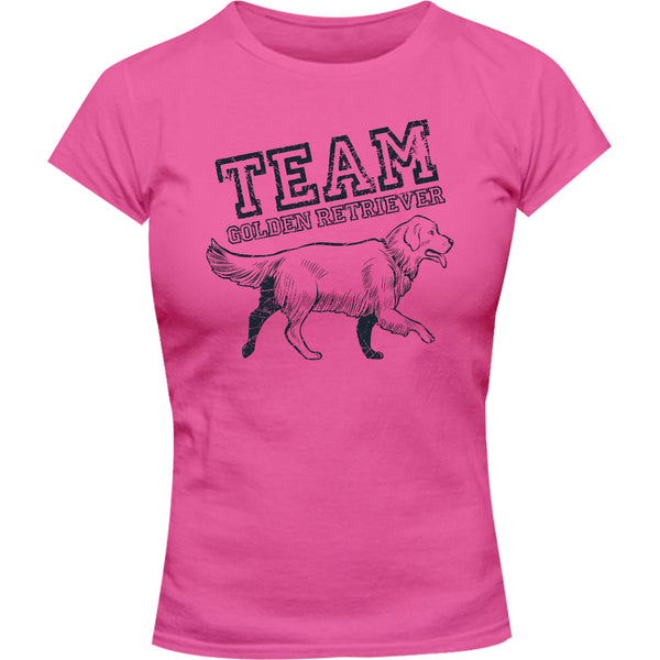 Team Golden Retriever - Ladies Slim Fit Tee - Graphic Tees Australia