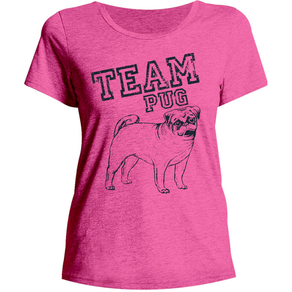 Team Pug - Ladies Relaxed Fit Tee - Graphic Tees Australia