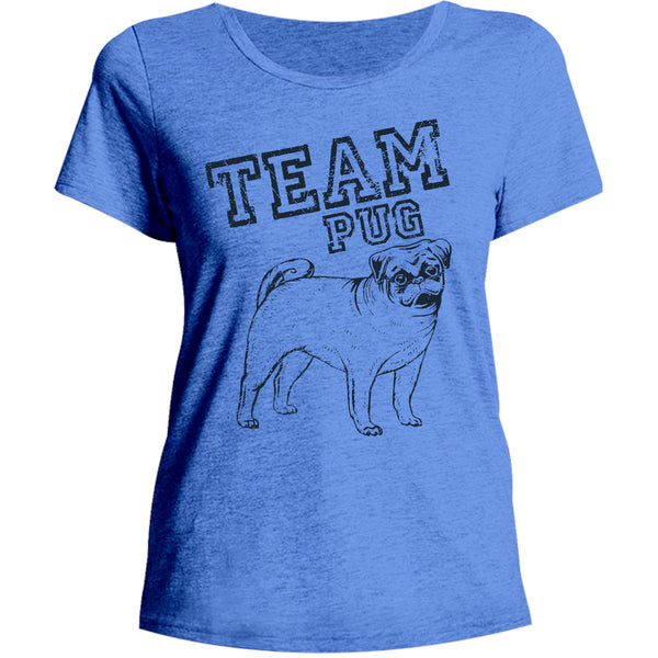 Team Pug - Ladies Relaxed Fit Tee - Graphic Tees Australia