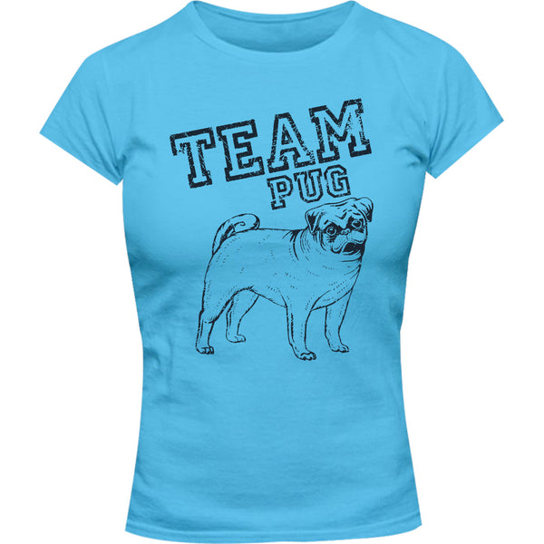 Team Pug - Ladies Slim Fit Tee - Graphic Tees Australia