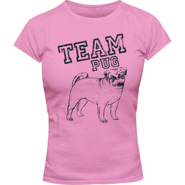 Team Pug - Ladies Slim Fit Tee - Graphic Tees Australia