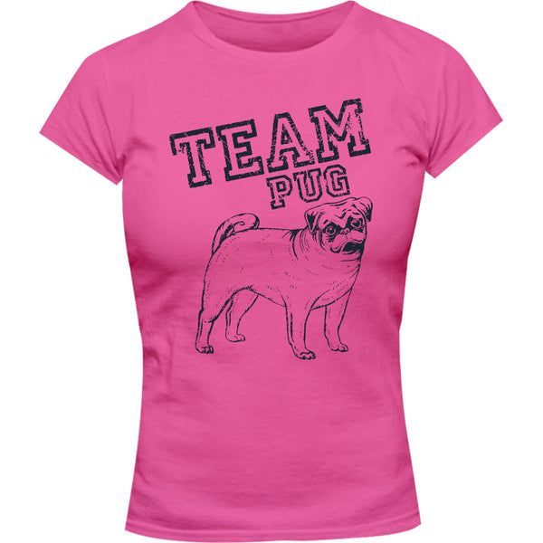Team Pug - Ladies Slim Fit Tee - Graphic Tees Australia
