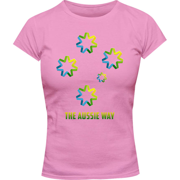 The Aussie Way - Ladies Slim Fit Tee - Graphic Tees Australia