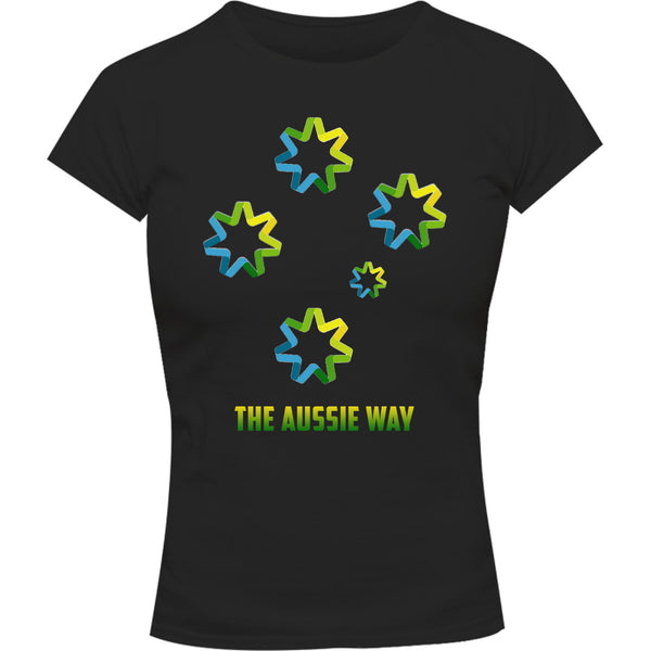 The Aussie Way - Ladies Slim Fit Tee - Graphic Tees Australia