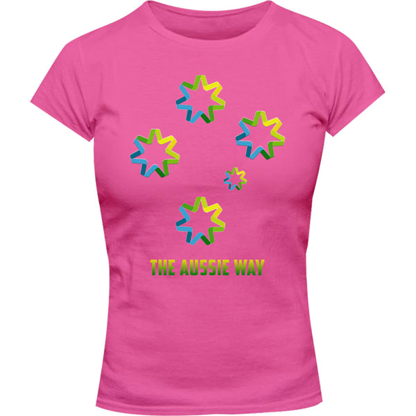 The Aussie Way - Ladies Slim Fit Tee - Graphic Tees Australia