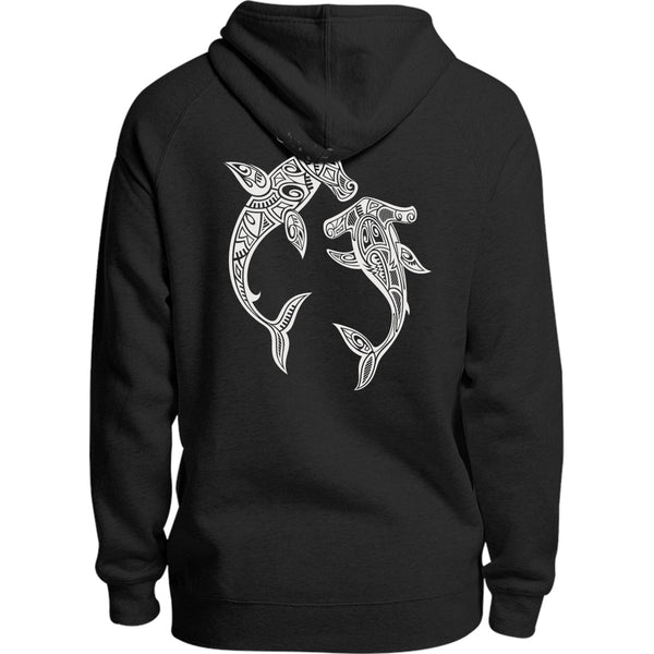 Tribal Hammerhead Shark - Unisex Hoodie - Plus Size