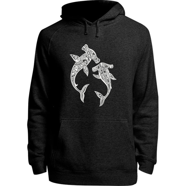 Tribal Hammerhead Shark - Unisex Hoodie - Youth & Adult