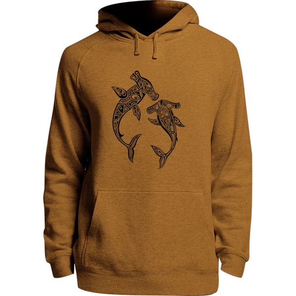 Tribal Hammerhead Shark - Unisex Hoodie - Youth & Adult