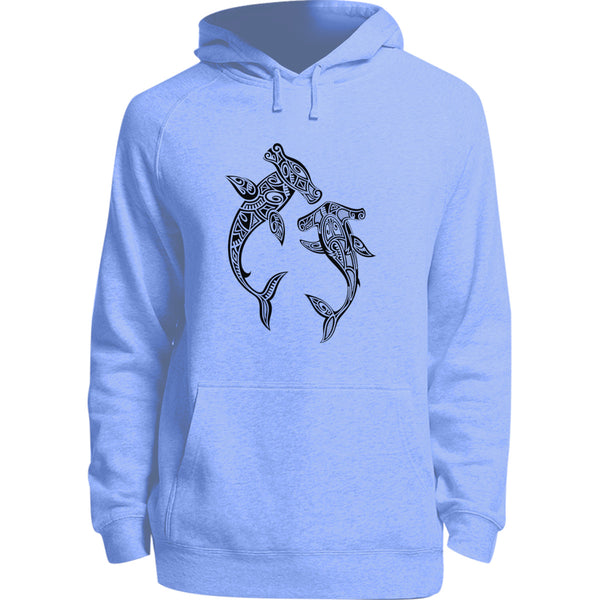 Tribal Hammerhead Shark - Unisex Hoodie - Youth & Adult