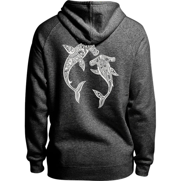 Tribal Hammerhead Shark - Unisex Hoodie - Youth & Adult