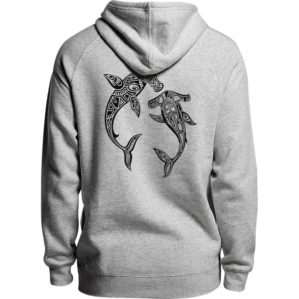 Tribal Hammerhead Shark - Unisex Hoodie - Youth & Adult
