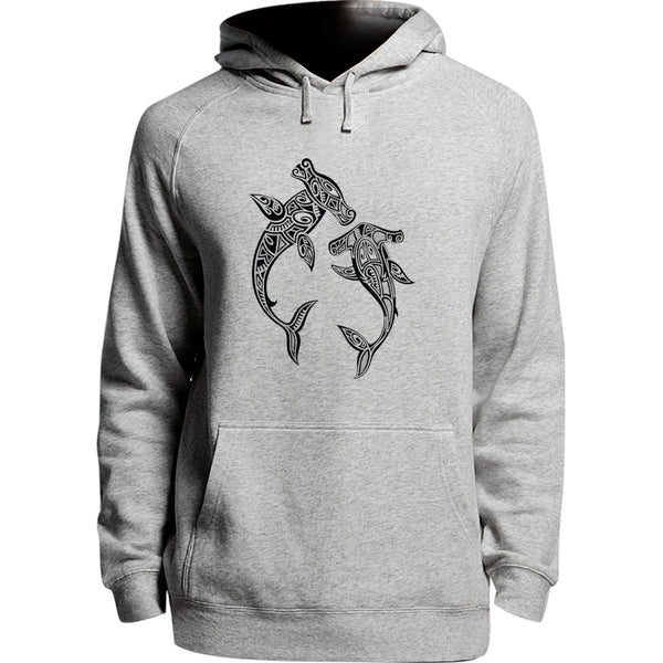 Tribal Hammerhead Shark - Unisex Hoodie - Youth & Adult