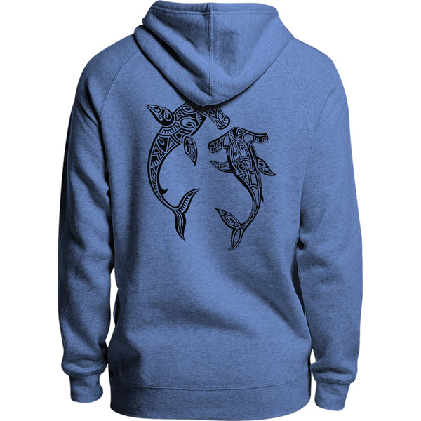 Tribal Hammerhead Shark - Unisex Hoodie - Youth & Adult