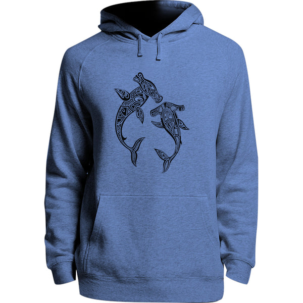Tribal Hammerhead Shark - Unisex Hoodie - Youth & Adult
