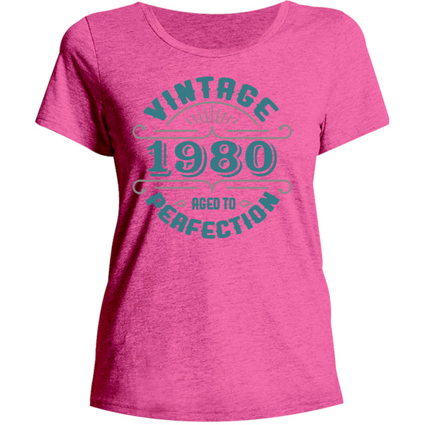 Vintage 1980 Aged To Perfection - Ladies Relaxed Fit Tee