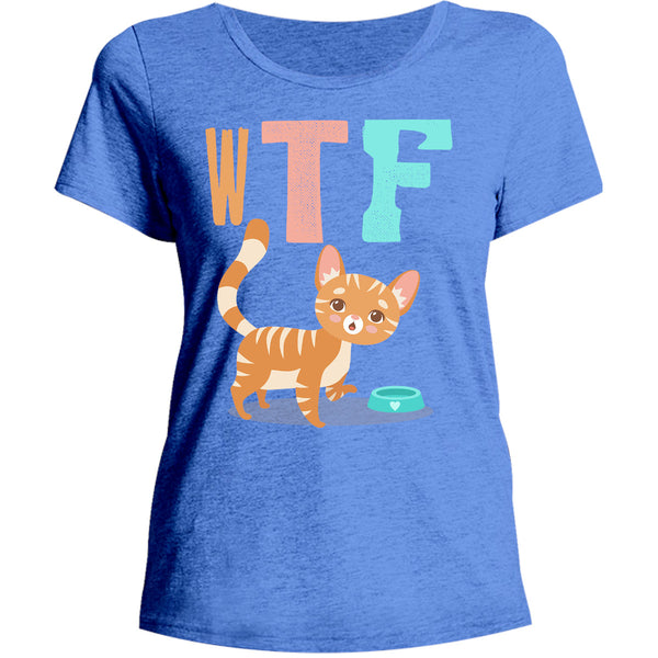 WTF Cat - Ladies Relaxed Fit Tee - Graphic Tees Australia