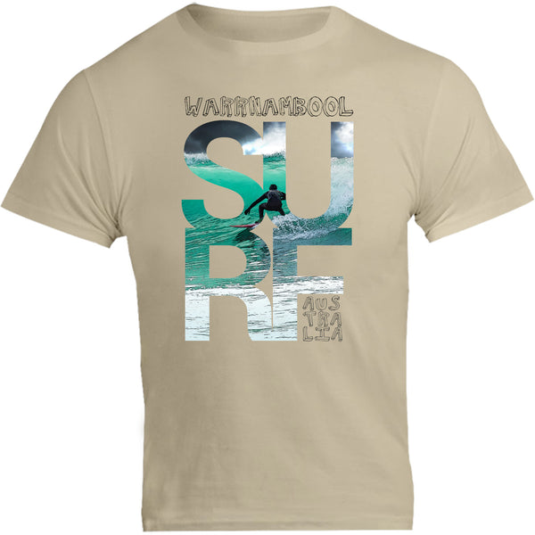 Warrnambool Surf Photo In Word - Unisex Tee - Graphic Tees Australia