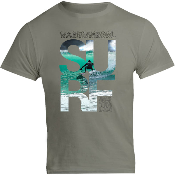 Warrnambool Surf Photo In Word - Unisex Tee - Graphic Tees Australia