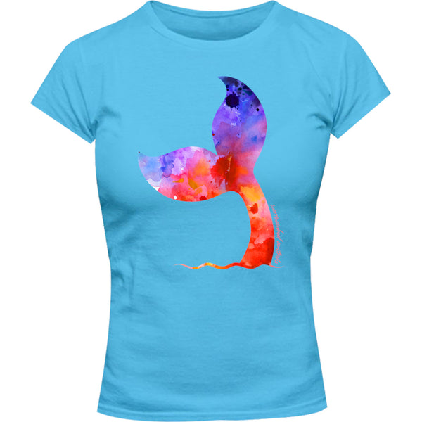 Warrnambool Whale Tail - Ladies Slim Fit Tee - Graphic Tees Australia