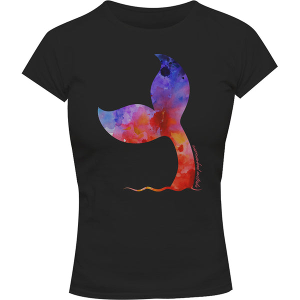 Warrnambool Whale Tail - Ladies Slim Fit Tee - Graphic Tees Australia