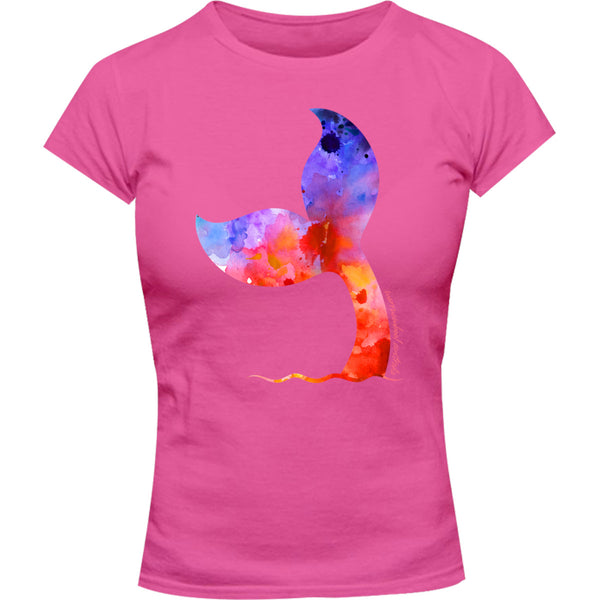Warrnambool Whale Tail - Ladies Slim Fit Tee - Graphic Tees Australia