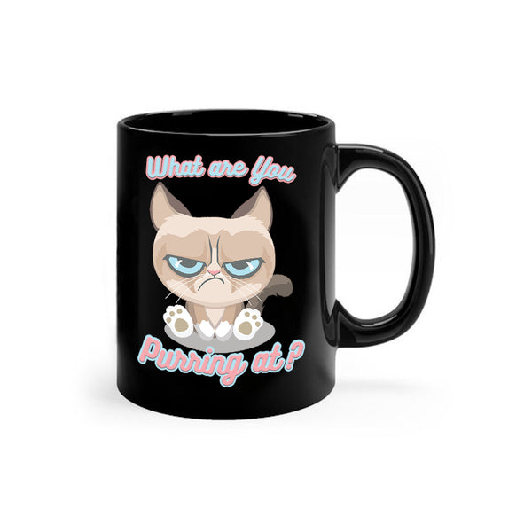 What Are You Purring At? - Ceramic Mug - Graphic Tees Australia