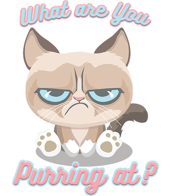 What Are You Purring At? - Ladies Slim Fit Tee - Graphic Tees Australia