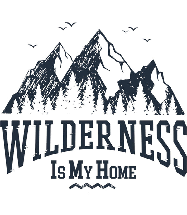 Wilderness Is My Home - Ladies Slim Fit Tee - Graphic Tees Australia